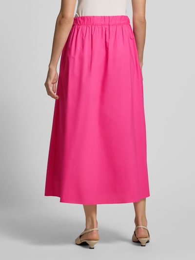 Liu Jo White Plooirok van zuiver katoen met brede band Felroze - 5