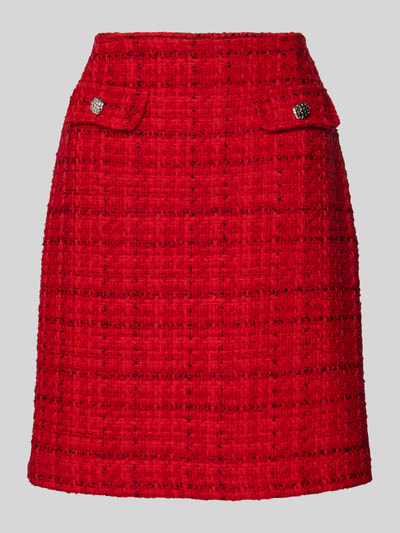 Christian Berg Woman Knielanger Rock in Bouclé-Optik Rot 1