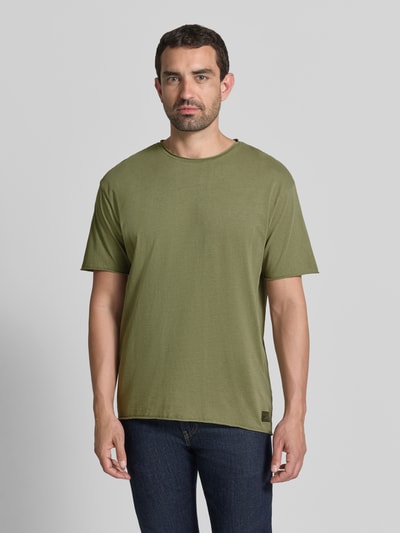 Scotch & Soda T-shirt met ronde hals en rolzoom Grasgroen - 4