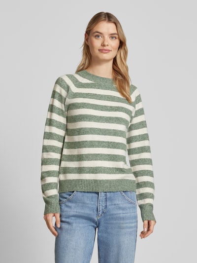 Vero Moda Weicher Langarm Pullover mit Rundhalsausschnitt Modell 'DOFFY' Schilf 4