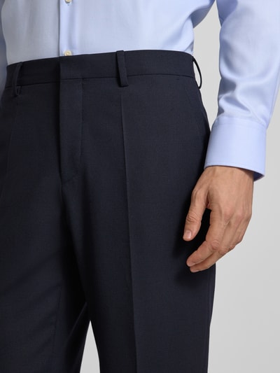 BOSS Regular Fit Anzughose mit Bügelfalten Modell 'LEON' Marine 3