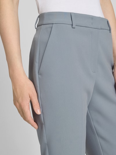 comma Spodnie do garnituru o kroju slim fit w kant Szaroniebieski 3