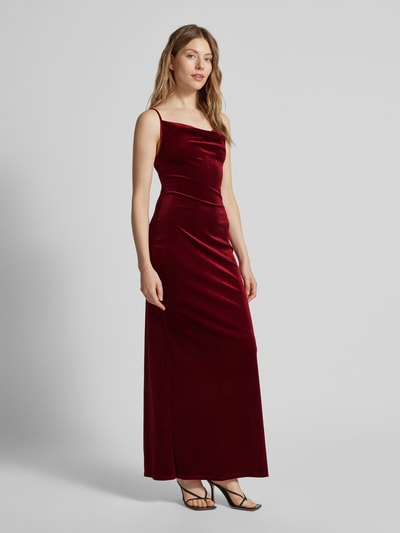 Lipsy Abendkleid mit Karree-Ausschnitt Dunkelrot 1