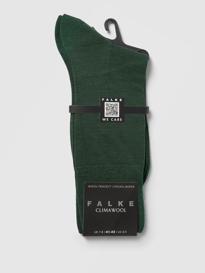 Falke Sokken met wol, model 'ClimaWool' Donkergroen - 3