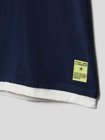 s.Oliver RED LABEL T-shirt met labelpatch Marineblauw - 2