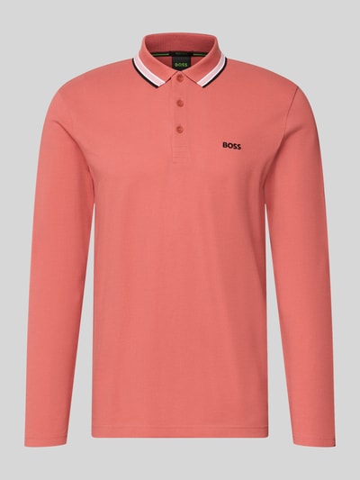 BOSS Green Regular Fit Poloshirt aus reiner Baumwolle Modell 'Plisy' Pink 1