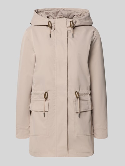 Produktfoto, Regular fit dames Parka met tunnelkoord model 'LOUISE' van ONLY, look: effen, capuchon, ritssluiting, drukknopen, lange mouw, patzakken