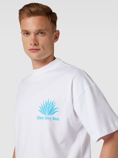 Blue Sky Inn T-Shirt mit Label-Print Weiss 3