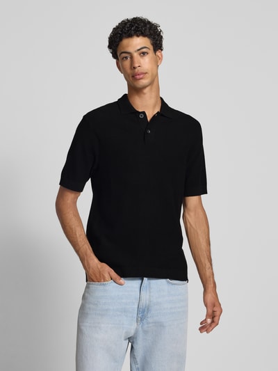 Only & Sons Koszulka polo z dzianiny o kroju regular fit z czystej bawełny model ‘TONY’ Czarny 4