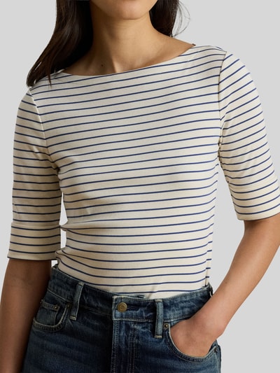 Lauren Ralph Lauren regular fit T-shirt van katoenmix Lichtblauw - 3