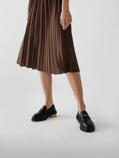 Giuseppe Zanotti Penny Loafer mit Label-Applikation Schwarz 1
