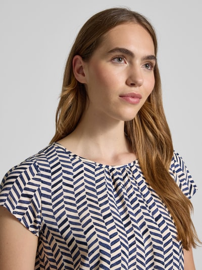 Soyaconcept Bluzka o kroju slim fit z okrągłym dekoltem model ‘SELIA’ Ciemnoniebieski 3