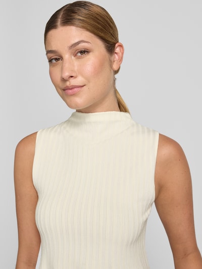 Marella Stricktop aus Lyocell-Mix mit Stehkragen Offwhite 3