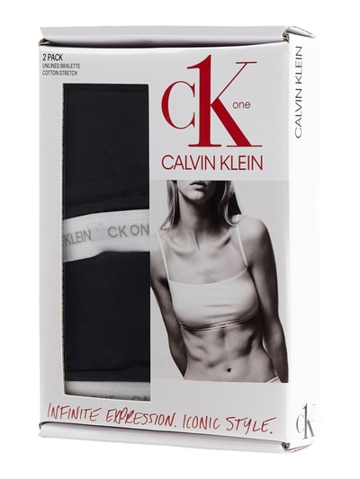 CK One Bustier mit Stretch-Anteil im 2er-Pack Black 3