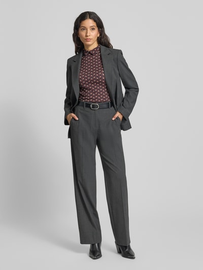 Marc Cain Slim fit T-shirt met polokraag Taupe - 1