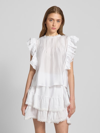 Gina Tricot Blusenshirt mit Volantärmel Ecru 4
