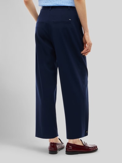 Tommy Hilfiger Spodnie z zakładkami w pasie o kroju barrel fit z mieszanki wiskozy Granatowy 5