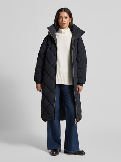 Barbour Płaszcz pikowany o kroju regular fit z lekkim efektem marszczenia model ‘KIRKTON’ Czarny 1