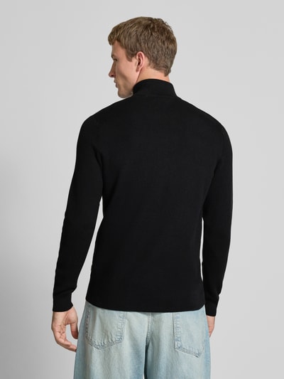 Only & Sons Regular Fit Strickpullover aus Baumwoll-Mix Modell 'PHIL' Black 5