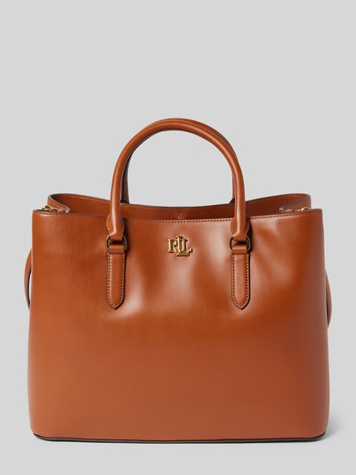 Lauren Ralph Lauren Handtasche mit Label-Applikation Modell 'MARCY' Cognac 2