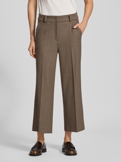 CAMBIO Wide Fit Stoffhose mit Viskose-Woll-Anteil Modell 'California' Mittelbraun 4