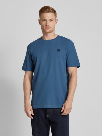 Tom Tailor Regular Fit T-Shirt mit Logo-Applikation Dunkelblau 4