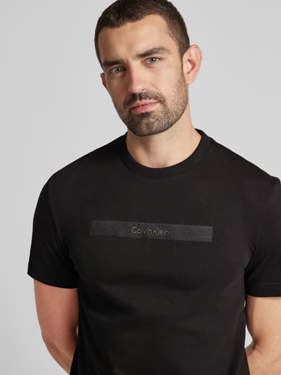 CK Calvin Klein T-shirt z wyhaftowanym logo model ‘EMBROIDERY’ Czarny 3