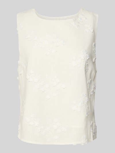 Apricot Regular fit blousetop van viscosemix met stitchings Offwhite - 2