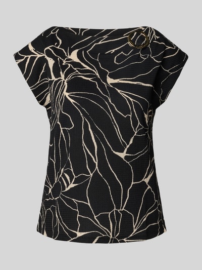 s.Oliver BLACK LABEL Relaxed Fit T-Shirt mit Schmuck Detail Black 2