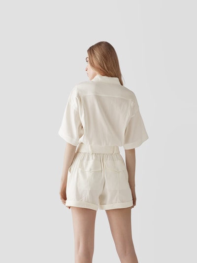 Frame Playsuit mit Taillengürtel Weiß 5