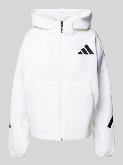 ADIDAS SPORTSWEAR Bluza rozpinana z nadrukiem z logo Czarny 2