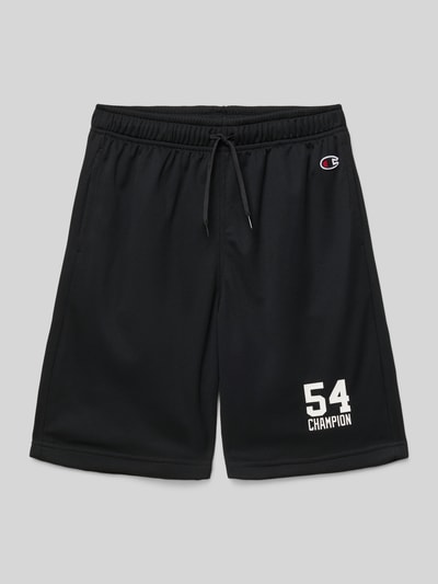 CHAMPION Regular fit sweatshorts met labelprint Zwart - 1