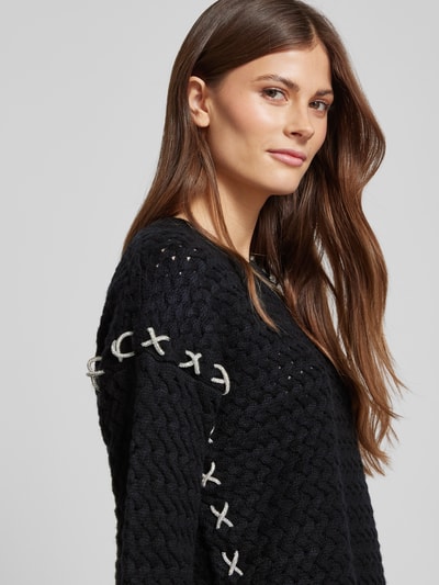 Guess Strickpullover mit Woll-Anteil Modell 'ELLISS' BLACK 3