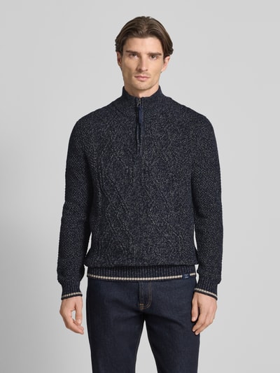 Lerros Sweter z dzianiny z kołnierzem Ciemnoniebieski 4