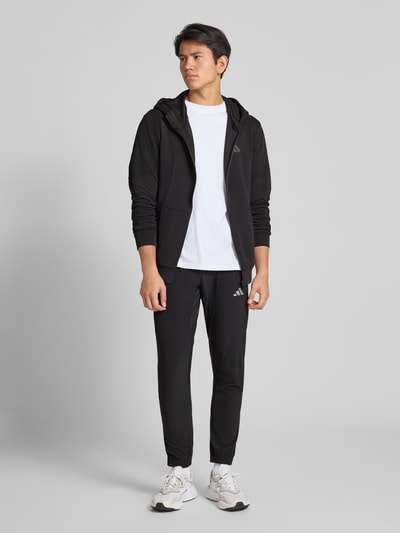 adidas Training Regular fit sweatjack met logoprint, model 'Full' Zwart - 1