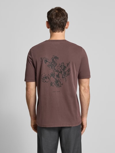 Samsøe Samsøe T-shirt z nadrukowanym motywem model ‘PHIL’ Rdzawoczerwony 5