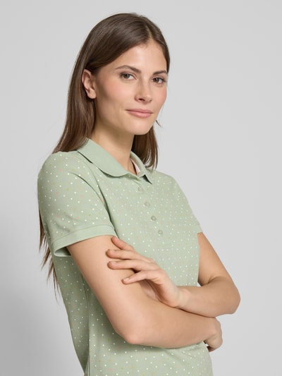 Christian Berg Woman Regular fit poloshirt met structuurmotief Lindegroen - 3