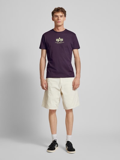 Alpha Industries T-shirt met labelprint Prune - 1