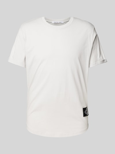 Calvin Klein Jeans T-shirt met ronde hals Zilver - 2