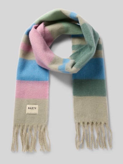 Barts Sjaal met franjes, model 'Eluzabeth' Olijfgroen - 1