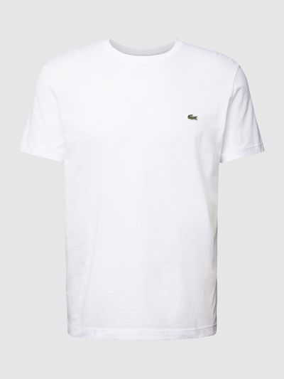 Lacoste T-Shirt mit Logo-Stitching Weiss 2