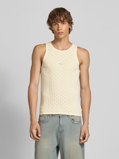 BLKVIS Tanktop mit Label-Stitching Offwhite 4