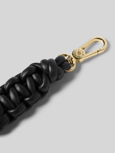 Abro Zawieszka ze skóry naturalnej model ‘Dalia’ Czarny 2