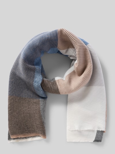 More & More Schal in Strick-Optik Bleu Melange 1