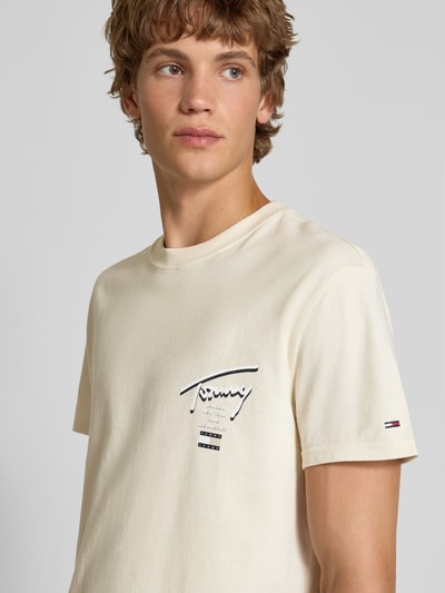 Tommy Jeans Regular fit T-shirt van puur katoen Zand - 3