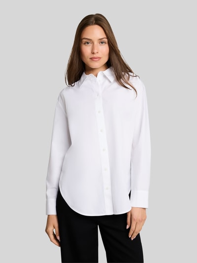 Tom Tailor Loose Fit Hemdbluse aus Baumwoll-Lyocell-Mix Weiss 4