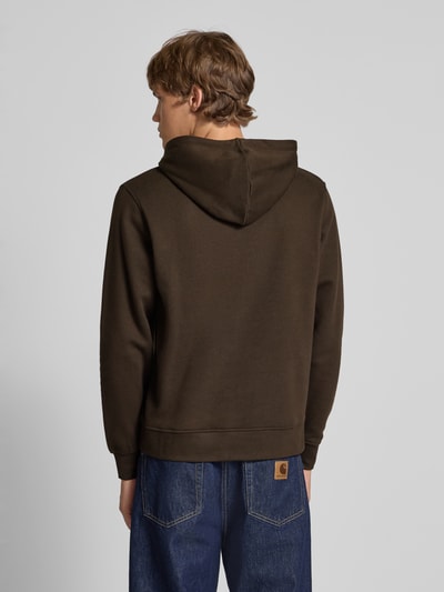 Jack & Jones Hoodie mit Label-Print Modell 'SOHO' Dunkelbraun 5