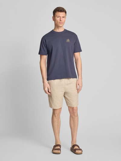 Marc O'Polo T-shirt o kroju relaxed fit z czystej bawełny Ciemnoniebieski 1