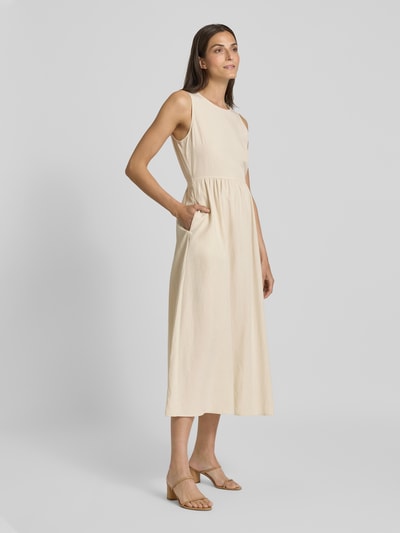 Marc O'Polo Jurk in A-lijn van een mix van lyocell en linnen Zand - 1