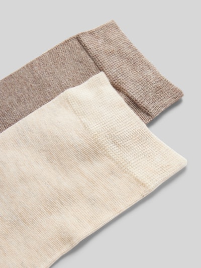 camano Socken mit Label-Detail Modell 'SILKY FEEL' Beige 2